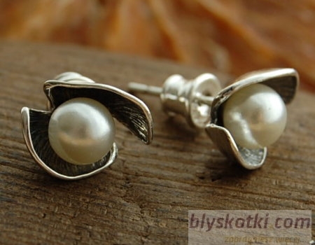 FESTA - srebrne kolczyki z perłami 