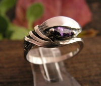 FENIA - srebrny pierścionek z ametystem