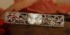 SALVA - srebrna broszka brosza z kryształem 