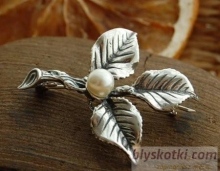 CLASICCO - srebrna broszka z perłą