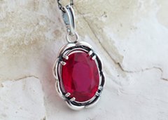 NATURALNE RUBINY 21ct - srebrna bransoletka