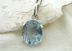 NATURALNY SZAFIR 17.15ct srebrny wisiorek