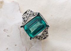 Skarb z Madagaskaru Pierścionek naturalny szafir