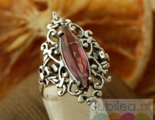 LIZ - srebrny pierścień z ametystem