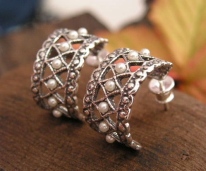 PINA - srebrne kolczyki z perłami 