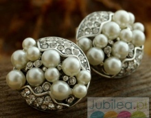 BENELUX - srebrne kolczyki perły i kryształki