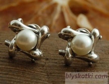 EVORA - srebrne kolczyki z perłami 