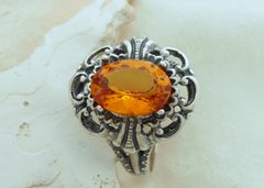 ORANGE pierścień z pomarańczowym szafirem 5,65ct