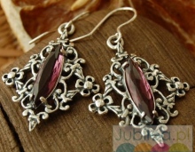 LIZ - srebrne kolczyki z ametsytem