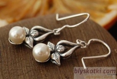 CANDIA - srebrne kolczyki z perłami 
