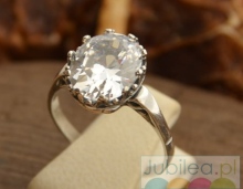 MORGAN - srebrny pierścień z kryształem