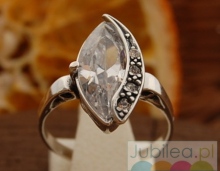 ORCO- srebrny pierścionek z kryształem