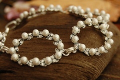 PEARL de LUX - bransoletka z perłą i kryształkami Svarovskiego