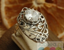 ARCONA - srebrny pierścionek z kryształem Swarovskiego