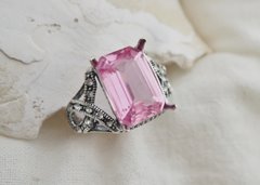NATURALNY SZAFIR PADPARADSCHA 7.95 ct pierścionek
