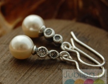 CHOPIN  srebrne kolczyki z perła