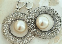 DORINA - srebrne kolczyki z perłami