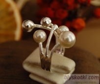 VINOLA - srebrny pierścień z perłami