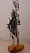 HUSAR - figurka srebro i bursztyn