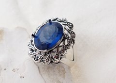 Królewski Tanzanit 9.20ct Serce Kilimandżaro srebr