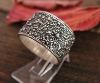 OPAL - srebrny pierścionek obraczka